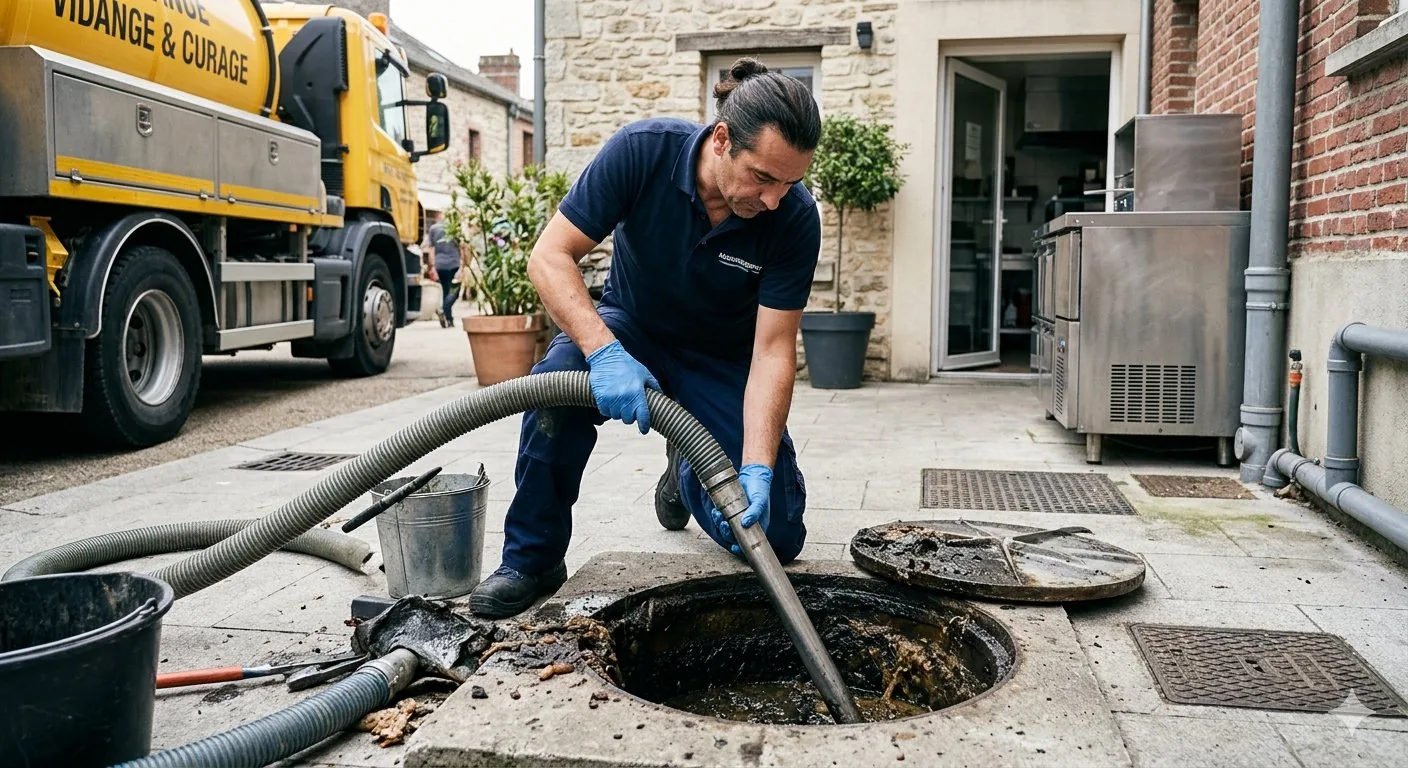 Nettoyage bac à graisse